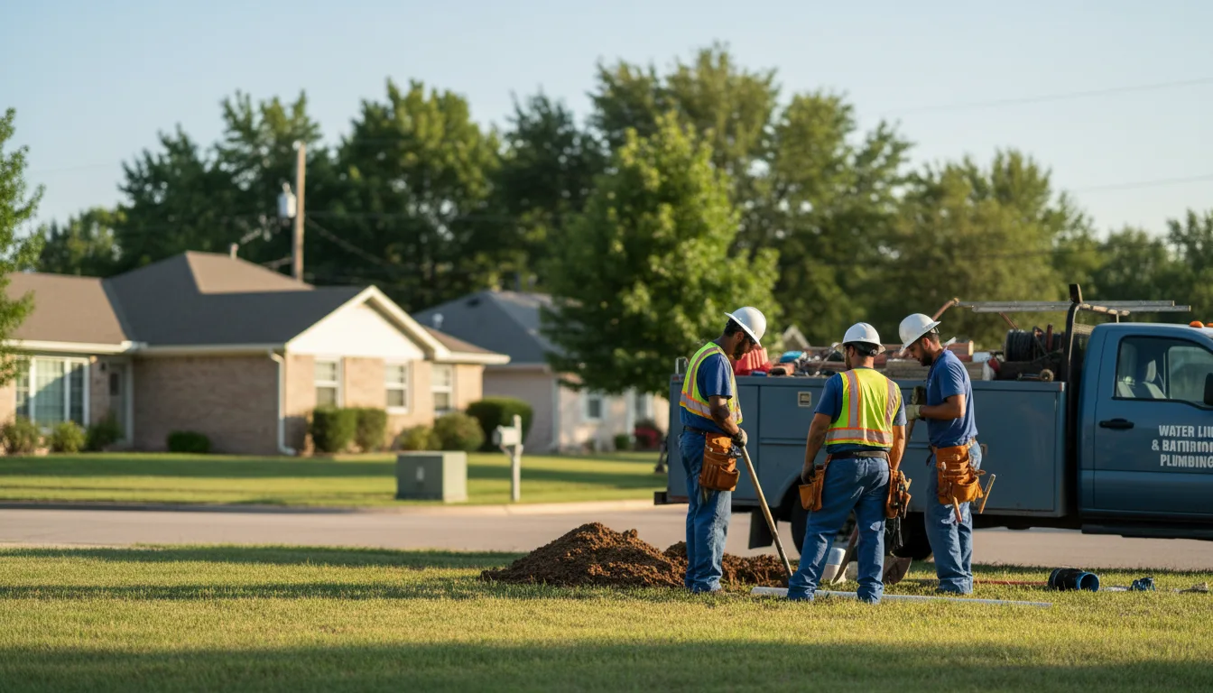 Residential water line and bathroom plumbing service in Stevensville, VA